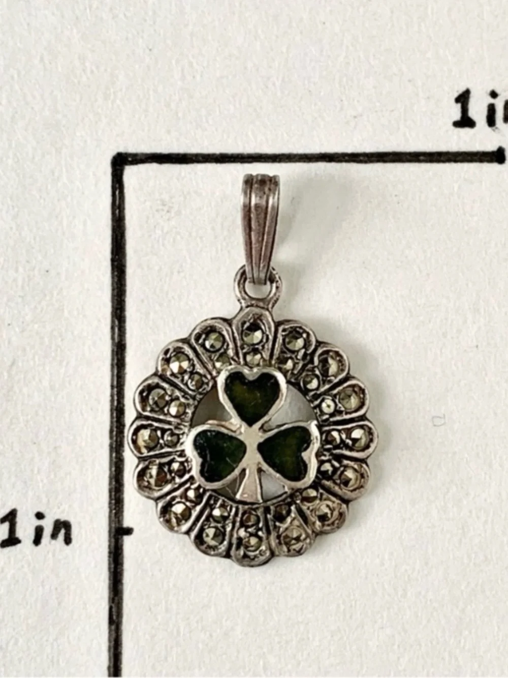 Pendant 925 Sterling Silver Lucky Clover